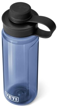 YETI Yonder 25 oz (750 ml) Water Bottle with Tether Cap, Navy | Lightweight BPA Free Water Bottle with 100% Leakproof Tether Cap for Hiking & Travel, Dishwasher Safe
