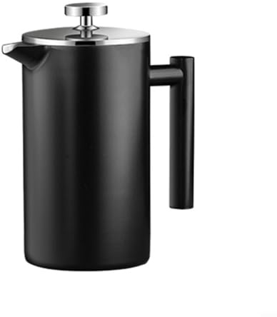SPORTARC Cafetera de prensa francesa de fácil preparación, construcción de acero inoxidable, vertido más suave, aislamiento de doble pared (1000 ml)