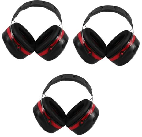 jojofuny 3pcs Ear Earmuff for Workshop Noise Reduction Headset High Density Sponge Padding Lightweight and Comfortable Design for Hearing for Sleeping and Construction Use
