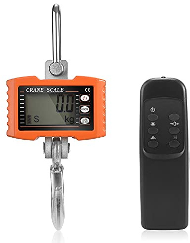 Ovshnrr 1T Kranwaage High Precision Digital Hängewaage with Remote Control Industrie Hängende Waage Intelligent Weighing Tools Crane Scale für Familie, Agrarmarkt Hängewaage