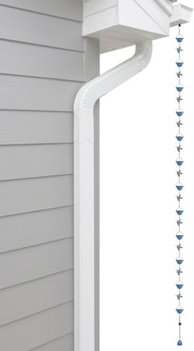 Regenketten für den Außenbereich, dekorative Regenrinnenkette, Metall, Regenwasserfangkette, Gartendekoration, Regenkette, Fallrohr, Ersatz-Regenwasserkette für Garten, Outdoor, Regenkette, Ersatz