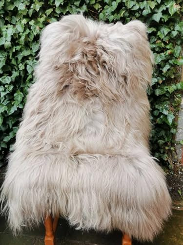 Provellus Top Öko Island Lammfell Schaffell Lange Wolle Taupe Felle Neu L - XXL (120-130 cm x 60-80 cm)
