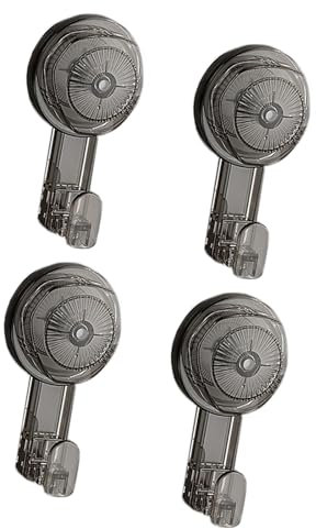 KJDKNC Accessori Bagno Ventosa Gancio Asciugamani Rotazione 360 Gradi Gancio Da Parete A Ventosa Contemporanea Gancio 4 Pezzi Per Bagno