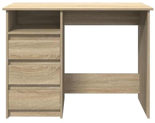 HEFZGDB Schreibtisch Sonoma-Eiche 102x50x75 cm Holzwerkstoff Computer Schreibtisch Gaming Tisch Esstisch Klein Bürotisch für Küche Wohnbereich Schlafzimmer Arbeitszimmer