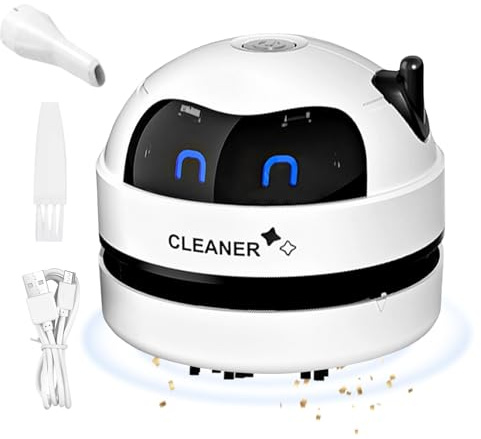 Vegena Mini Vacuum Cleaner - Portable USB Rechargeable for Desktop, Table, Office, Car and School