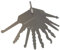 10-tlg Haken- und Pick-Set, Robustes Edelstahl Präzisionswerkzeug für Fahrzeuge, Gabelstapler, Zündanlagen, Schränke und mehr