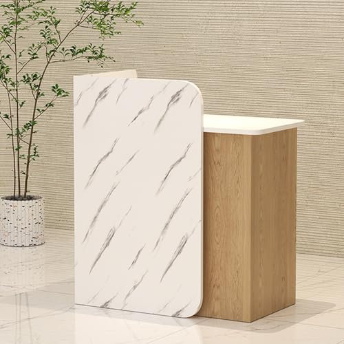 Moderner Empfangstheke Rezeptionstheke Empfangstresen Mit Computertisch Aus Holz Rezeptionstresen Modern Büromöbel Thekentisch for Supermärkte Convenience Stores Und Hotels(Multi-colored,100x45x95cm)