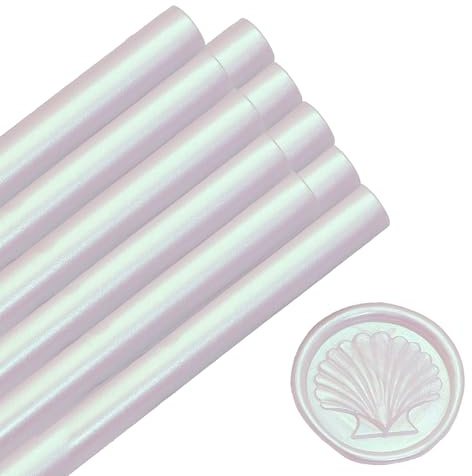 Ychostamp Wachsstab – 10 Stück Siegelwachse, Klebepistolen-Sticks, Schmelzkleber für Siegelstempel, Einladungen, Umschlagsiegelungen (rosa Siegelwachs)