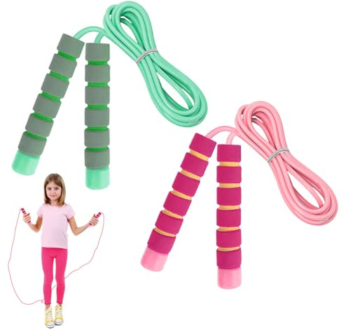 Skipping Rope for Kids 2 Piece Adjustable Child Skipping Rope Kids Skipping Ropes for Boys And Girls To Exercise (2.6m)