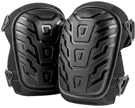 F Fityle 2 rodilleras de trabajo para uso en interiores y exteriores, protección para las rodillas, correas ajustables, profesionales para jardinería y