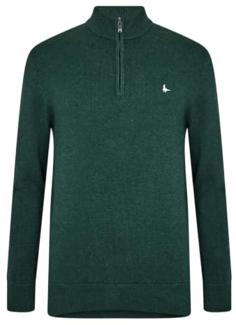 Jack Wills Mens Funnel Neck Half Zip Jumper Men Long Sleeve