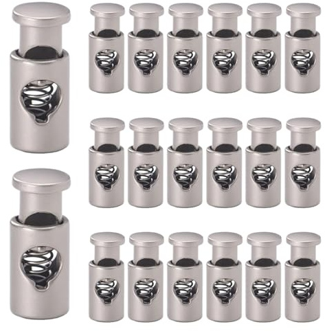 Licsaliwe Morsetti di spiegazione Barbecue 20pcs, Fibbie per spiedini Kabob in Metallo cilindrico, Clip Non scollate per grigliarsi