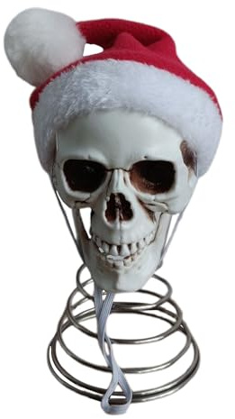 Totenkopf Christbaumschmuss Spitze, Totenkopf-Spitze für Weihnachtsbaum, Gothic Skelettkopf Halloween Partydekoration Für Innen Außen Garten