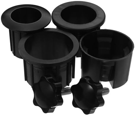 SHINEOFI 6 Pièces Kit Accessoires de Support Parasol avec Manchon de Fixation et Bouchon de Trou pour Pied de Parasol Installation Facile Résistance Au Vent Adapté Aux Espaces Extérieurs et