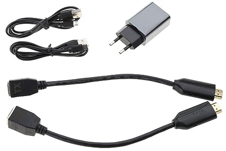 Uqezagpa 2PCS A Rj45 RX Femmina Maschio Extender Cavo Adattatore HDMI-Rj45 1080 Cavo Adattatore Con Alimentazione