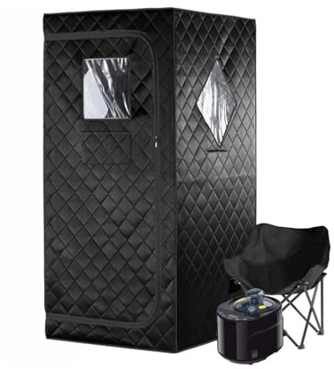 Vaporizador de sauna, Sauna De Infrarrojo Portátil 2 En 1, Relajación Cuerpo Completo Con Terapia Luz Roja, Silla Plegable 3L,para baño de spa