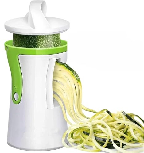 Picadora de alimentos, Máquina for hacer espaguetis de calabacín, fideos y fideos espirales. Cortador espiral de verduras de alta resistencia.