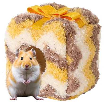 Hamsterhus – varm söt husdjurstillbehör, vinter hamsterhus liten djursäng, för chinchilla iller igelkott gyllene kanin ekorre bur vardagsrum vinter