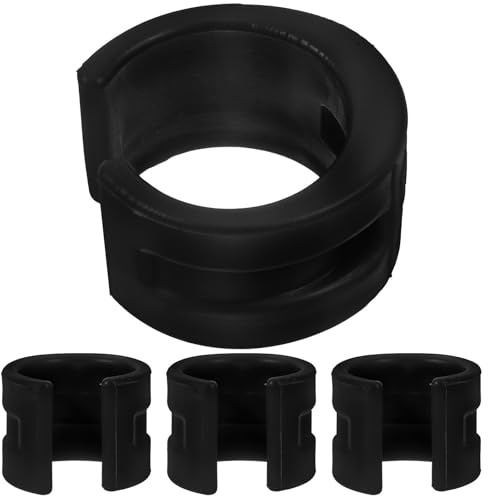 Kisangel Anneau de Protection de Chaîne pour Vélo VTT Noir en Caoutchouc, Lot de 4 Pièces, Protection Anti-Collision Compatible Vélos de Montagne