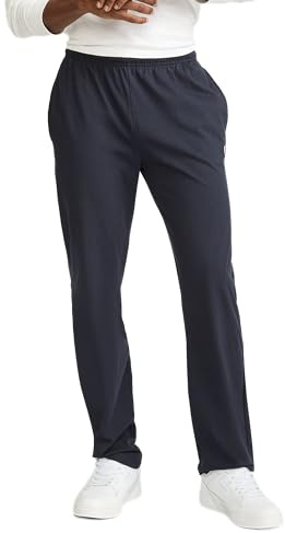 Champion Herr öppen botten lätt tröja sweatpants öppen botten lätt jerseybyxa, Marinblått Xsp, XL