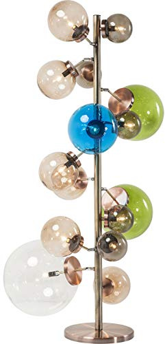 Kare Design Stehleuchte Balloon Colore LED, Stehlampe für Innen, 15 farbige Lampenschirme, edle Designleuchte (HxBxT) 160x95x75cm, Glass, Kupfer