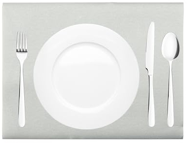 Sovie HORECA Tischset in GRAU aus Linclass Airlaid, 40 x 30 cm, 100 Stück, Elegante Einweg Platzdeckchen für Gastro, Restaurant, Catering und Hotel