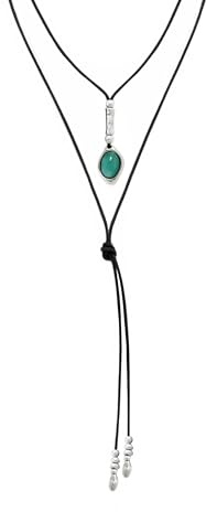 Beau Soleil Jewelry Damen Lederkette mit Anhänger Ibiza Style Lederschmuck Halskette Damenkette