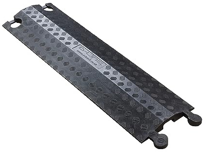 D-Line DO-2B765 Überfahrschutz für Kabel, Einkanalige befahrbare Kabelbrücke für die Straße - 765mm Länge - Kabelhohlraum = 45mm (B) x 20mm (H) - Schwarz