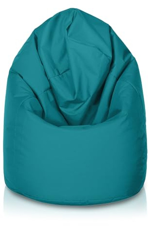 Bepouf - Pouf a Sacco Morbido in Poliestere con Imbottitura in Palline di Polistirolo, Poltrona a Sacco Adatta per Camera e Salotto - Dimensione Media 110x70, Colore Turchese
