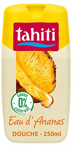 TAHITI - Gel douche Tahiti Paradis 0% Eau d'Ananas - Sans Savon ni Colorant - pH Neutre - Enrichi d'agent hydratant - Flacon de 250 ml