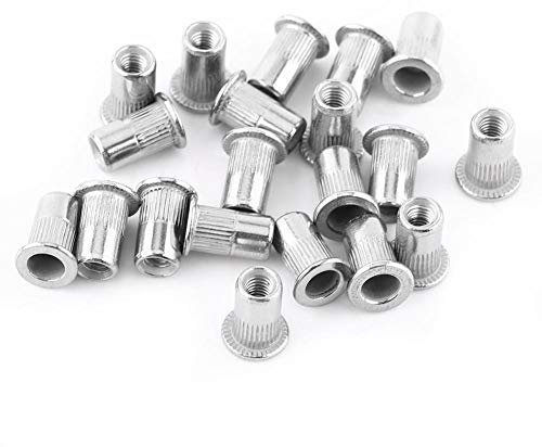 Dado per Rivetti in Acciaio Inossidabile Dado per Rivetti Ciechi Filettati Testa Piatta M3-M8 Dado in Metallo (M3)