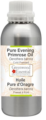 Greenwood Essential naturlig ren nattljusolja (Oenothera biennis) kallpressad 630 ml (21 oz)