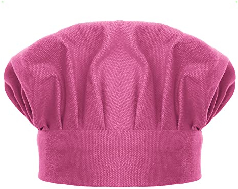 TOPTIE Toque de Chef de Cuisine Béret de Cuisinier Chapeau de Cuisine réglables en Toile de Coton pour Enfant et Adulte