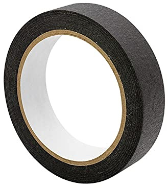Zoyay Ruban de Masquage/Non-Scotch Papier Adhésif Masquage pour Travaux de Peinture et Décoration, Intérieur et Extérieur, Multi-surfaces, Détachable sans Résidus-Noir * 5pcs_10mm * 20m