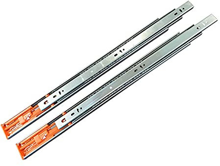 RAM INDUSTRIE - F42 - Guide a Sfera Ammortizzate per Cassetti, Portata 30 kg (400 mm), Montaggio Laterale, Guida Sfilabile, 1 Coppia (2 guide)