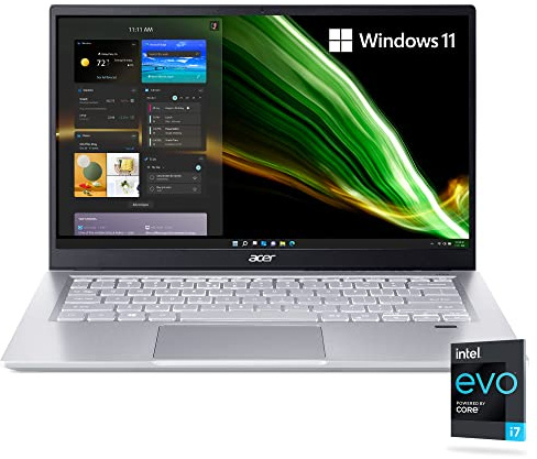acer Swift 3 Intel Evo Thin & Light Laptop de 14 pulgadas Full HD IPS Intel Core i7-1165G7 Intel Iris Xe Graphics 16GB LPDDR4X 512GB NVMe SSD WiFi 6 retroiluminado KB Windows 11 Home SF314-511-753K