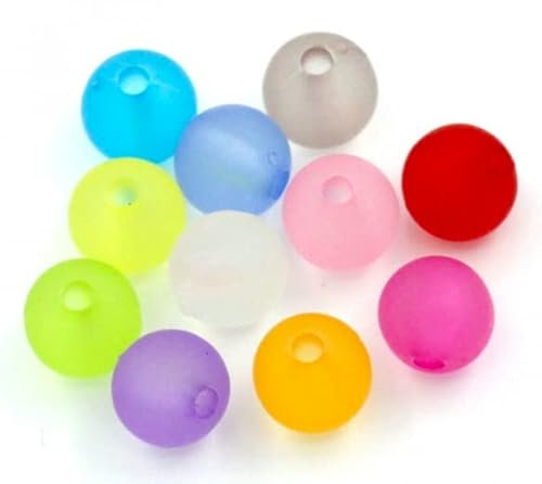 1000 Acrylperlen bunt matt 6mm rund Loch 1mm Kunststoffperlen zum basteln auffädeln Perlen Schmuckherstellung DIY Schmuckperlen Spacer Fädelperlen Bastelperlen