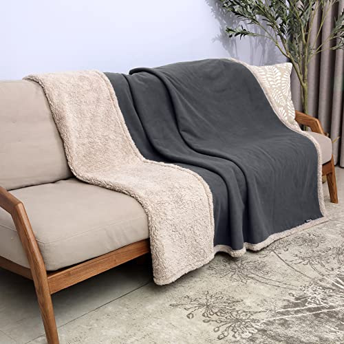 Catalonia Classy Liebesdecke Wasserdicht für Sex, Kuschelig, Wasserfeste Hunde- und Katzendecke, Sofa Schutzdecke, XL 200x230 Große Decke, Grau/Taupe