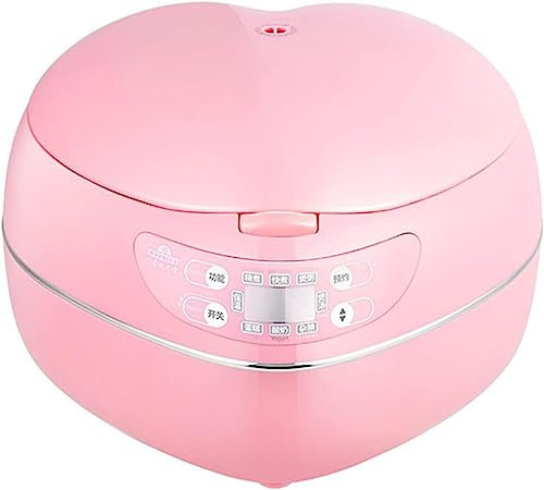 MISKYN Heart-Shaped Rice Cooker, Home Smart Date Kitchen Rice Cooker, Suitable for 1-3 People, Hot Rice, Porridge, Soup, Yogurt, Cakes,Pink