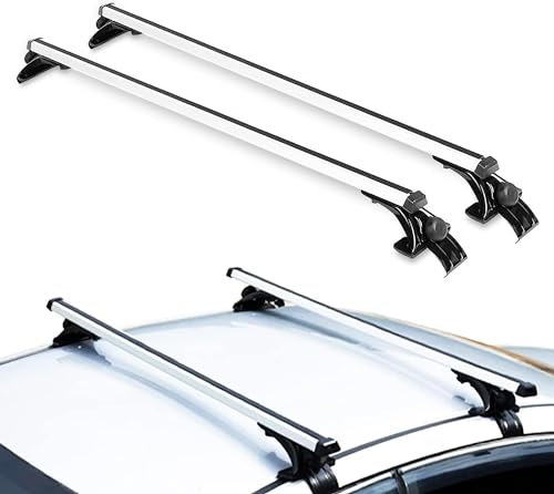 Dachträger Geschlossene Reling Dachträger Universal Dachträger Ohne Reling Dachgepäckträger Universal Relingträger Dachreling bis 75kg, Aluminium, 1 Paar
