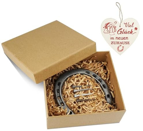 Geschenkset mit Hufeisen und Glückssamulett Einweihungsgeschenk, Hochzeitsgeschenk, Basteln, Dekorieren, Weggeben