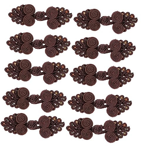 Amosfun 10stücke Chinesische Knöpfe Im Traditionellen Stil Stoffknöpfe Für Diy-nähprojekte Mantelverschlussknöpfe Für Cheongsam Und Han-anzüge