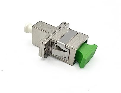 Elfcam® - Glasfaser-Adapter Singlemode Simplex LC/APC Female/Buchse auf SC/APC Female/Buchse, 1 Stück