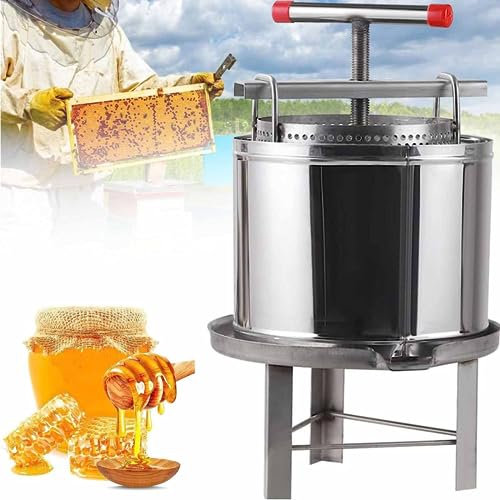 LYFDPN Manual Honey Presser Wax Press,Stainless Steel Manual Honey Press Extractor, Wine Press For Wine Honey And Juice Making