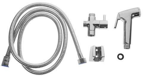 Uonlytech 1ensemble Set De Bidet Spray Plastique à Main Avec Diviseur Eau Et Tuyau Pour Nettoyeur Féminin Pratique Pour Hygiène Et Lavage De