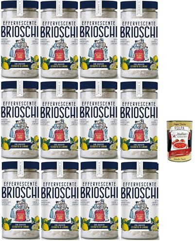 Brioschi Digestivo Rafraîchissant et digestion assoiffée, citron vert, dissolution rafraîchissante pour la digestion, au goût citron, 12 x 200 g, + Polpa Italian Gourmet 400 g