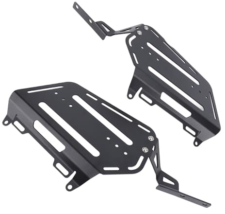 Portapacchi Laterale Motociclista in Alluminio Cuscinetto a Carico Forte Rivestimento in Polvere Nera a Portata di Sicurezza Migliorata per Tenere 700 Xtz700