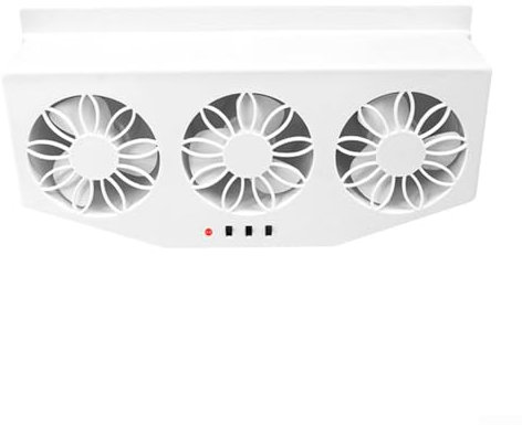 Solar Powered Car Ventilator | Portable Automobile Exhaust Fan | Window Air Flow Fans | Vent Radiator Backseat Frontseat Purifiers | For General Types Of Cars (Solar)