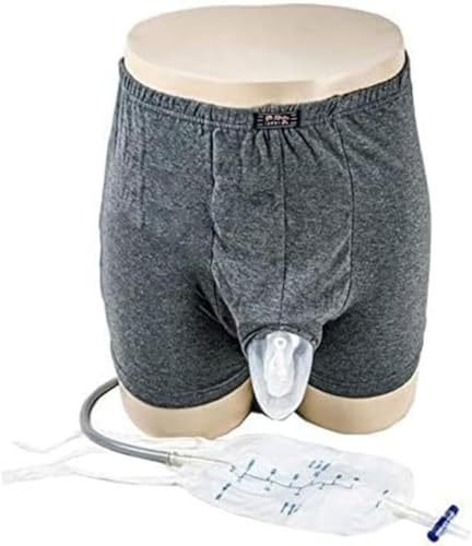 Urinario Masculino, Soporte para Orinar En El Urinario, Urinario Portátil Reutilizable para Hombres con Cintura Elástica, Bolsa De Urinario De Colección con Dos Bolsas De Recolecció, M