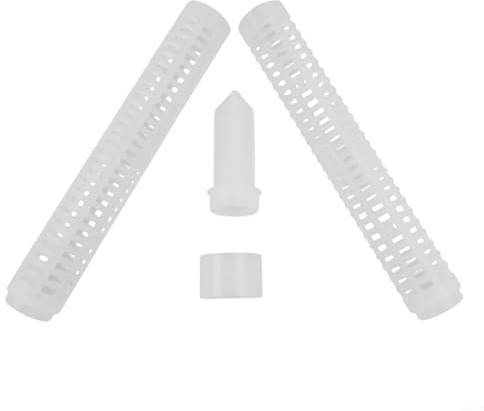 Zilimontt Palo di muschio impilabile in plastica per supporto per piante rampicanti con presa a terra e interfaccia, confezione da 2 colonne bianche per coltivazione di pothos ed edera, giardino di